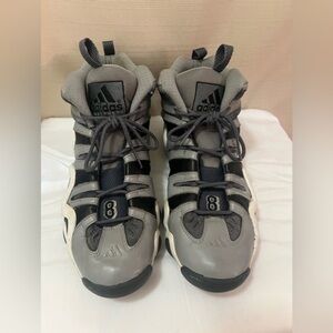 Men’s Adidas Gray and Black Sneakers size 14 sporty running basketball